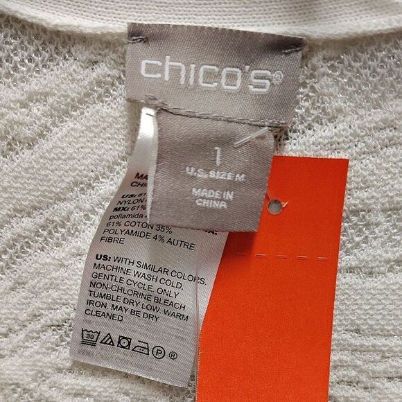 Chico's White Sleeveless Cardigan - Picture 3 of 4